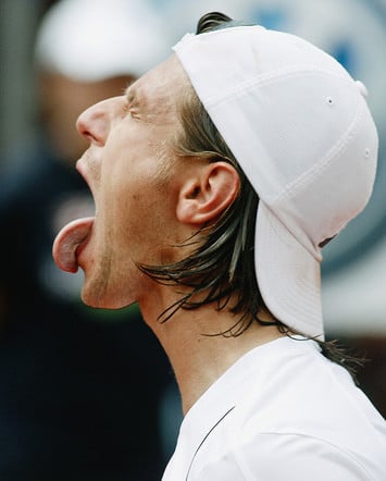 Немец Андреас Бек считается  одним из самых эмоциональных теннисистов