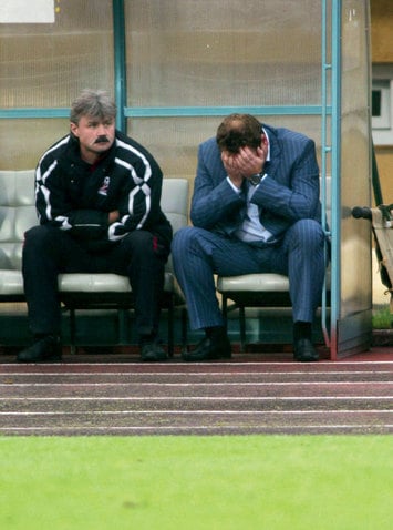 Леонид Слуцкий (справа) стал известным тренером именно в «Москве»